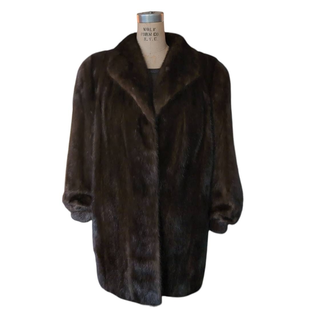 Elegant Christian Dior Mid Length Fur Coat
